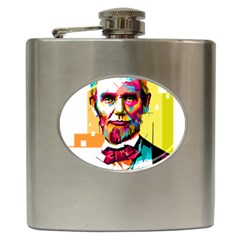 Abraham Lincoln Hip Flask (6 Oz) by bhazkaragriz