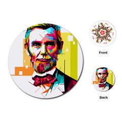 Abraham Lincoln Playing Cards (round)  by bhazkaragriz