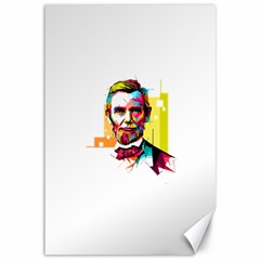 Abraham Lincoln Canvas 12  X 18   by bhazkaragriz