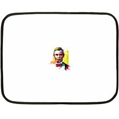 Abraham Lincoln Double Sided Fleece Blanket (mini)  by bhazkaragriz