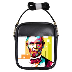 Abraham Lincoln Girls Sling Bags by bhazkaragriz