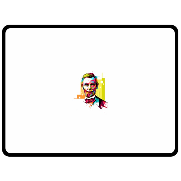 Abraham Lincoln Fleece Blanket (Large) 