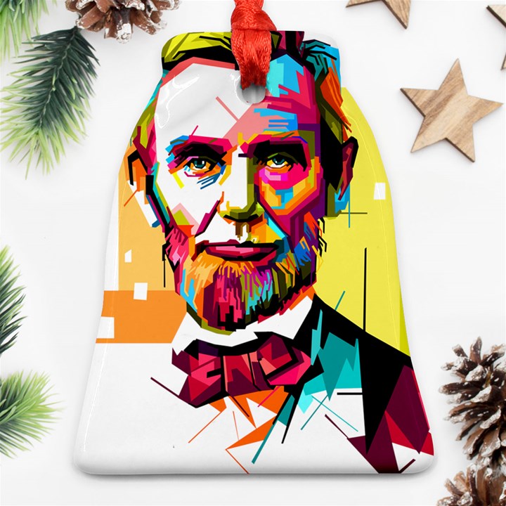 Abraham Lincoln Bell Ornament (2 Sides)