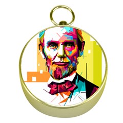 Abraham Lincoln Gold Compasses by bhazkaragriz