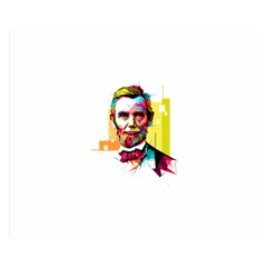 Abraham Lincoln Double Sided Flano Blanket (small)  by bhazkaragriz