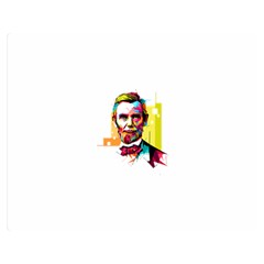 Abraham Lincoln Double Sided Flano Blanket (medium)  by bhazkaragriz