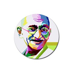 Ghandi Rubber Coaster (round)  by bhazkaragriz