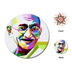 Ghandi Playing Cards (round) 