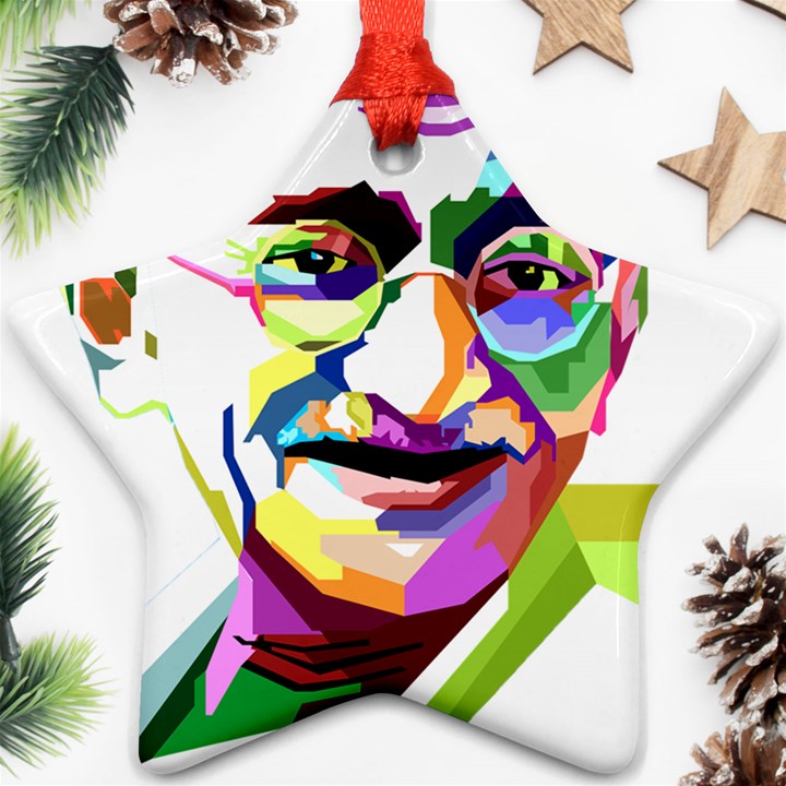 Ghandi Star Ornament (Two Sides) 