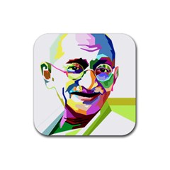 Ghandi Rubber Coaster (square)  by bhazkaragriz