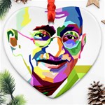 Ghandi Heart Ornament (2 Sides) Front