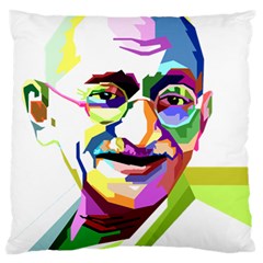 Ghandi Standard Flano Cushion Case (one Side) by bhazkaragriz