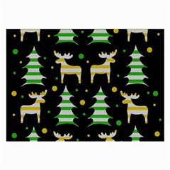 Decorative Xmas Reindeer Pattern Large Glasses Cloth (2-side)