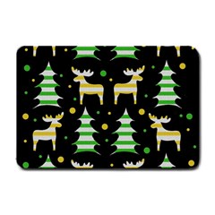 Decorative Xmas Reindeer Pattern Small Doormat  by Valentinaart