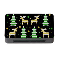 Decorative Xmas Reindeer Pattern Memory Card Reader With Cf by Valentinaart