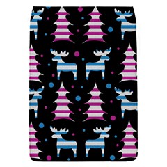 Blue And Pink Reindeer Pattern Flap Covers (s)  by Valentinaart