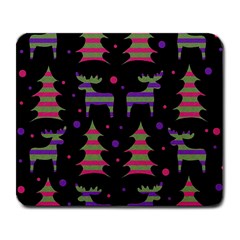 Reindeer Magical Pattern Large Mousepads by Valentinaart