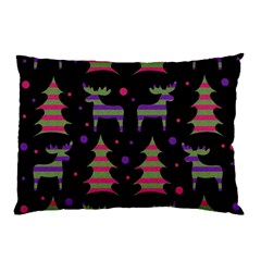 Reindeer Magical Pattern Pillow Case (two Sides) by Valentinaart