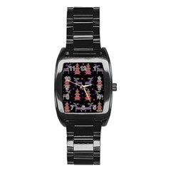 Reindeer Magical Pattern Stainless Steel Barrel Watch by Valentinaart