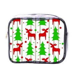 Reindeer Elegant Pattern Mini Toiletries Bags by Valentinaart