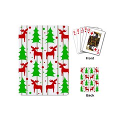 Reindeer Elegant Pattern Playing Cards (mini)  by Valentinaart