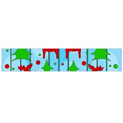 Xmas Reindeer Pattern - Blue Flano Scarf (large)