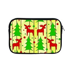 Xmas Reindeer Pattern - Yellow Apple Ipad Mini Zipper Cases by Valentinaart