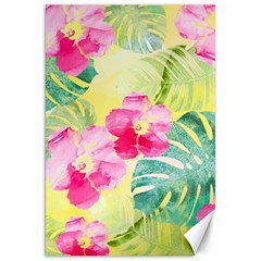 Tropical Dream Hibiscus Pattern Canvas 20  X 30   by DanaeStudio