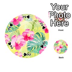 Tropical Dream Hibiscus Pattern Playing Cards 54 (round) 