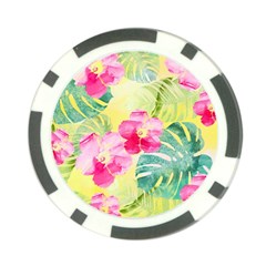 Tropical Dream Hibiscus Pattern Poker Chip Card Guards