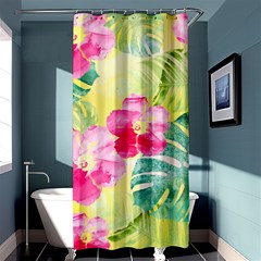 Tropical Dream Hibiscus Pattern Shower Curtain 36  X 72  (stall)  by DanaeStudio