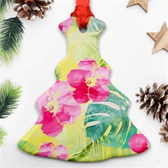 Tropical Dream Hibiscus Pattern Ornament (christmas Tree)