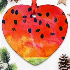 Abstract Watermelon Ornament (heart) 