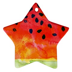 Abstract Watermelon Ornament (star) 