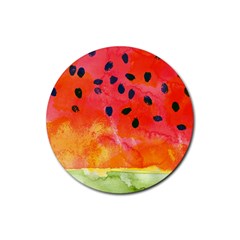 Abstract Watermelon Rubber Round Coaster (4 Pack)  by DanaeStudio