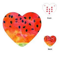 Abstract Watermelon Playing Cards (heart) 