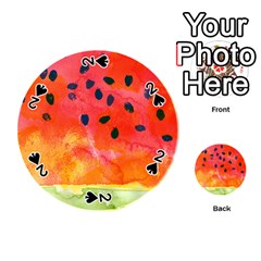 Abstract Watermelon Playing Cards 54 (round) 