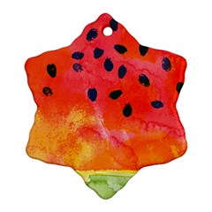 Abstract Watermelon Ornament (snowflake) 