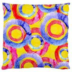 Blue And Pink Dream Large Flano Cushion Case (two Sides) by DanaeStudio