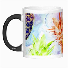 Colorful Pineapples Over A Blue Background Morph Mugs by DanaeStudio