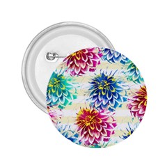 Colorful Dahlias 2 25  Buttons