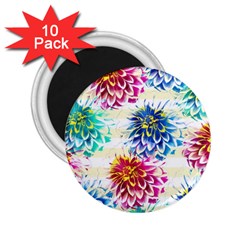 Colorful Dahlias 2 25  Magnets (10 Pack)  by DanaeStudio