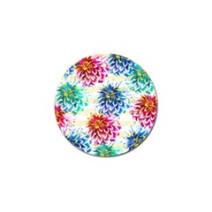 Colorful Dahlias Golf Ball Marker by DanaeStudio