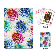 Colorful Dahlias Playing Card