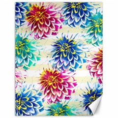 Colorful Dahlias Canvas 12  X 16   by DanaeStudio