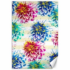 Colorful Dahlias Canvas 12  X 18   by DanaeStudio