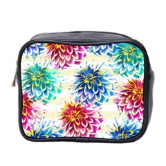 Colorful Dahlias Mini Toiletries Bag 2-side by DanaeStudio