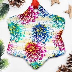 Colorful Dahlias Ornament (snowflake) 