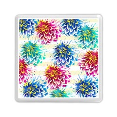 Colorful Dahlias Memory Card Reader (square)  by DanaeStudio