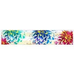 Colorful Dahlias Flano Scarf (small)